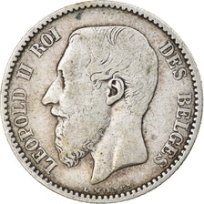 Coin, Belgium, Leopold II, Franc, 1886, F(12-15), Silver, KM:28.2