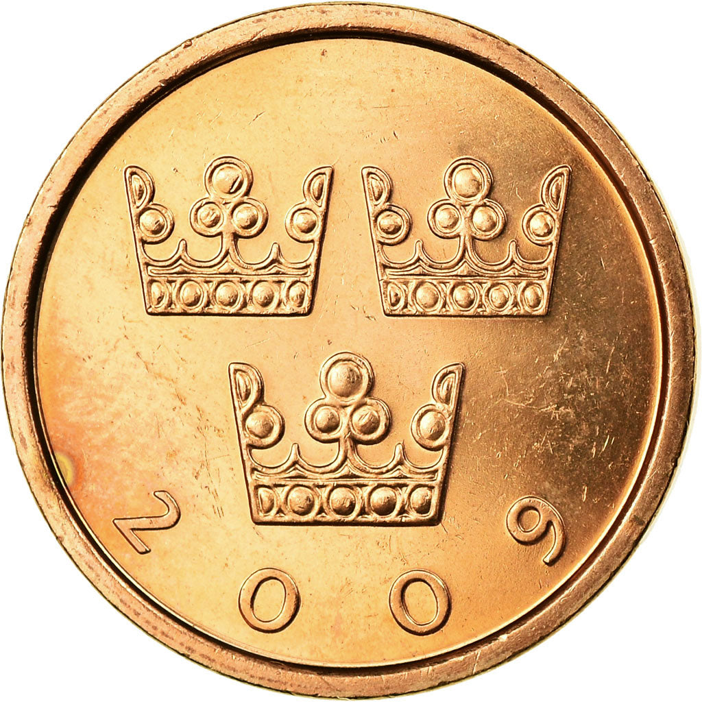 Coin, Sweden, Carl XVI Gustaf, 50 Öre, 2009, AU(55-58), Bronze, KM:878