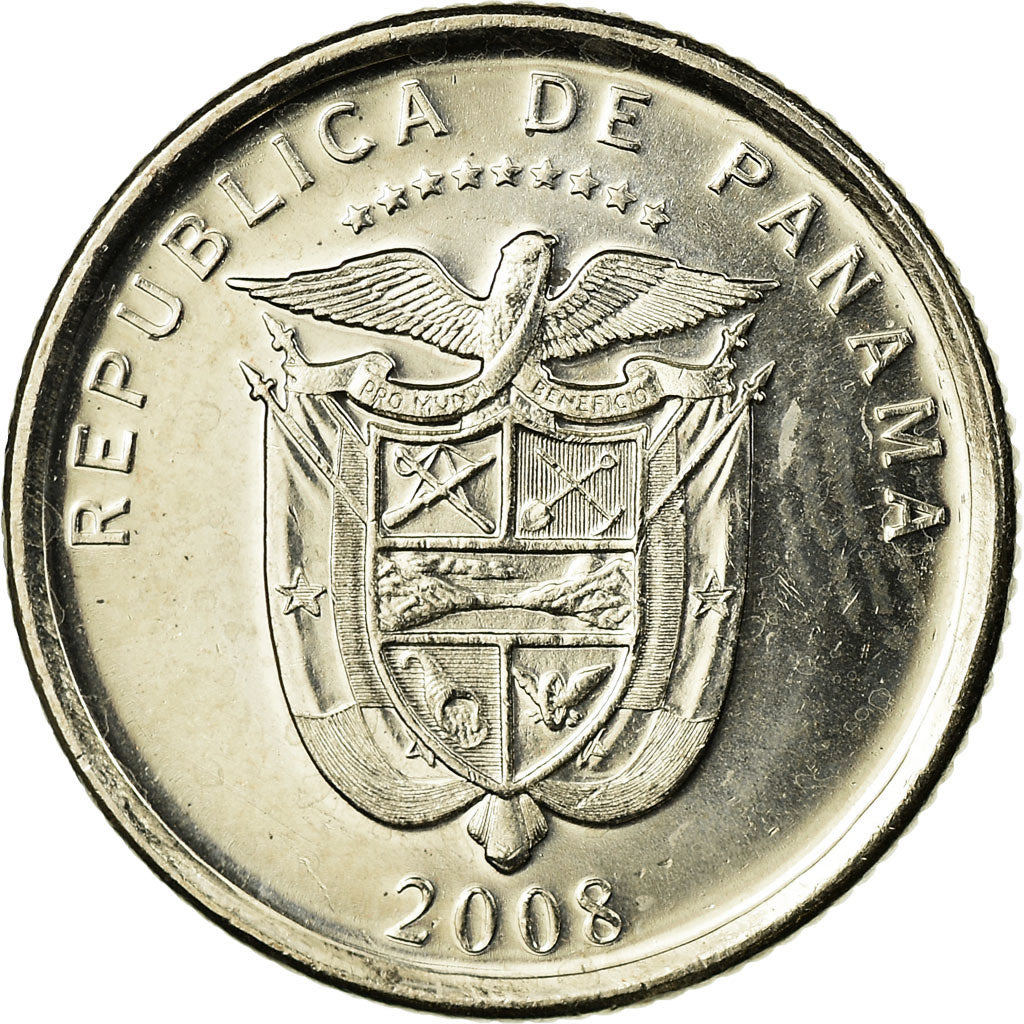 Coin, Panama, 1/10 Balboa, 2008, Royal Canadian Mint, AU(55-58), Copper-Nickel