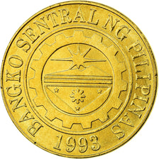Moneta, Filippine, 25 Sentimos, 2009, SPL-, Acciaio placcato ottone, KM:271a
