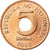Coin, Philippines, 5 Sentimos, 2005, AU(55-58), Copper Plated Steel, KM:268