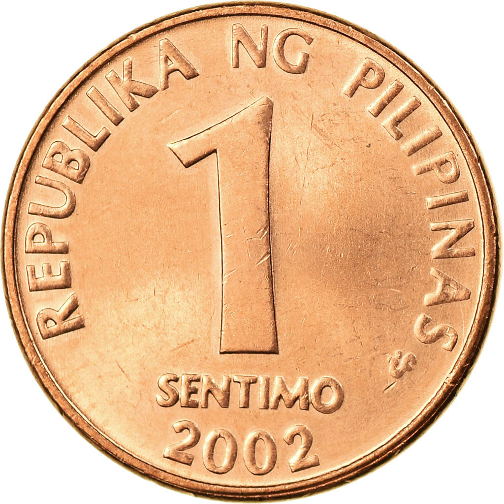 Coin, Philippines, Sentimo, 2002, AU(55-58), Copper Plated Steel, KM:273