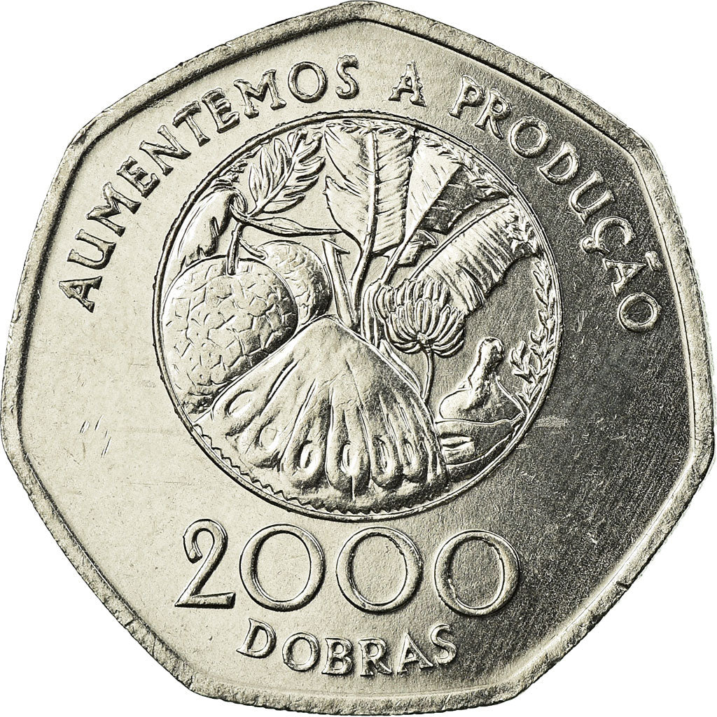 Coin, SAINT THOMAS & PRINCE ISLAND, 2000 Dobras, 1997, British Royal Mint
