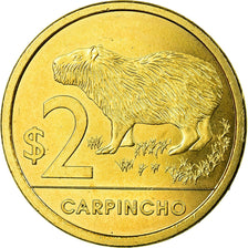 Moneda, Uruguay, 2 Pesos Uruguayos, 2011, Santiago, EBC, Latón chapado en