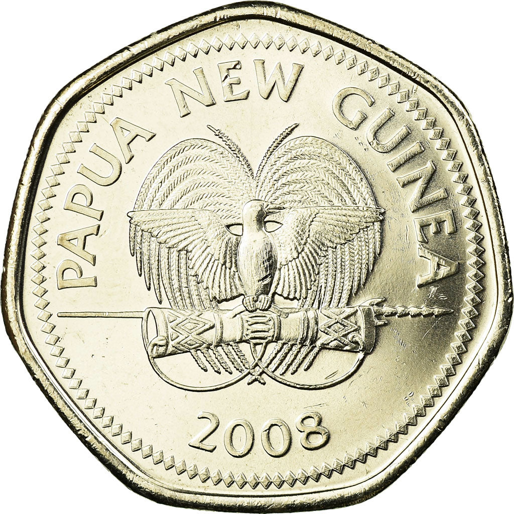 Moeda, Papua-Nova Guiné, 50 Toea, 2008, AU(55-58), Aço Niquelado, KM:54