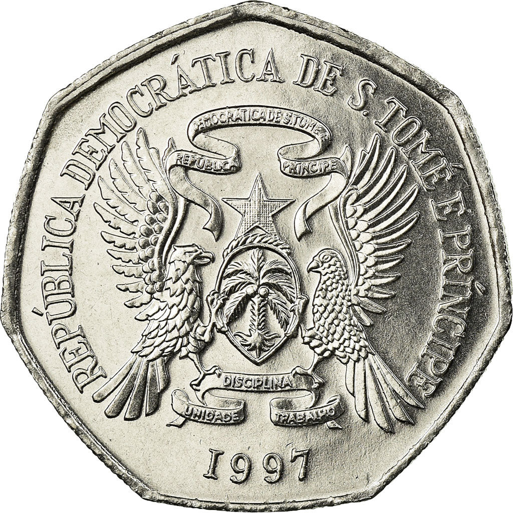 Coin, SAINT THOMAS & PRINCE ISLAND, 1000 Dobras, 1997, British Royal Mint