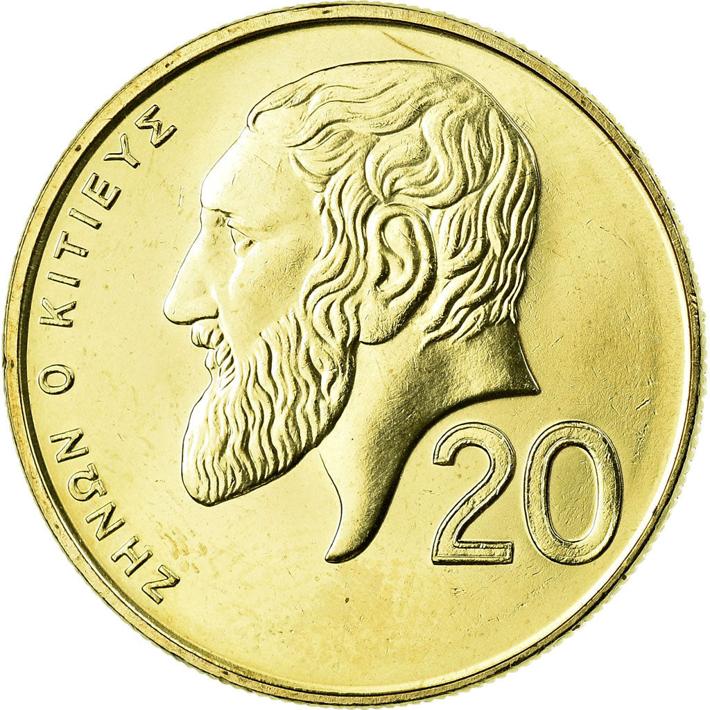 Coin, Cyprus, 20 Cents, 2004, AU(55-58), Nickel-brass, KM:62.2