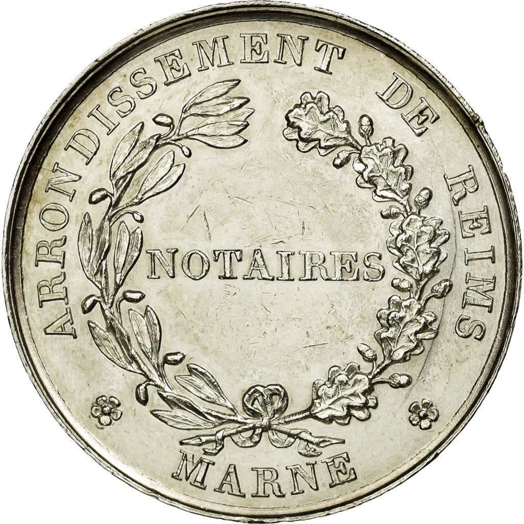 France, Token, Notary, 1824, MS(60-62), Silver, Lerouge:343