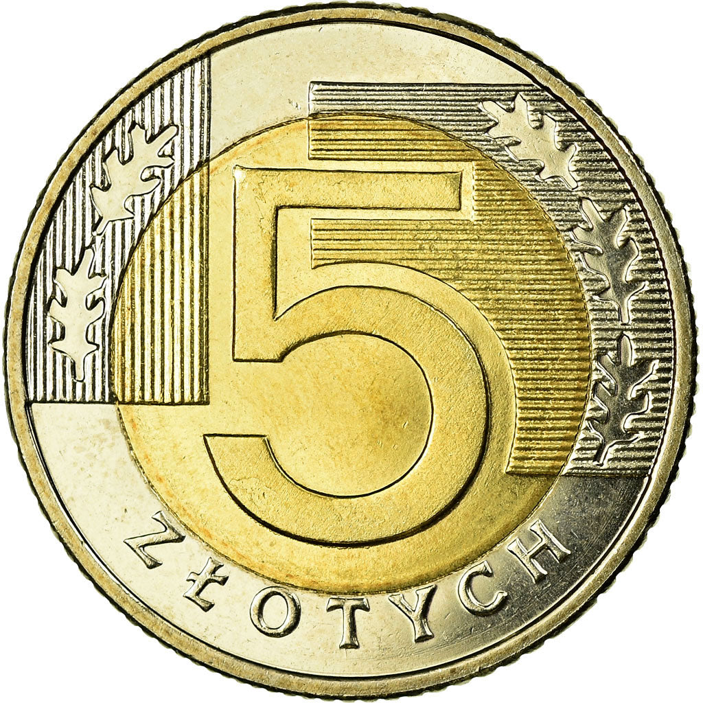 Münze, Polen, 5 Zlotych, 2009, Warsaw, VZ, Bi-Metallic, KM:284