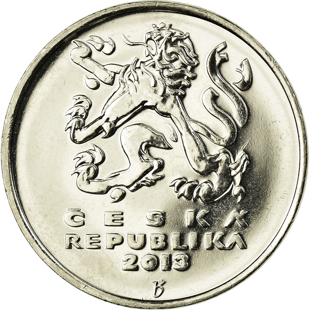 Moneta, Repubblica Ceca, 5 Korun, 2013, SPL, Acciaio placcato nichel, KM:8