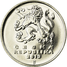 Moneta, Repubblica Ceca, 5 Korun, 2013, SPL, Acciaio placcato nichel, KM:8