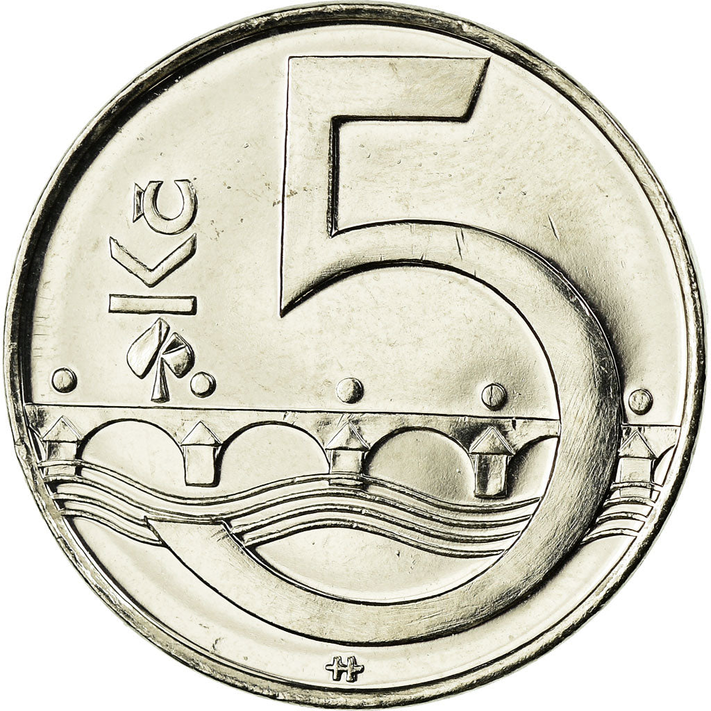 Moneta, Repubblica Ceca, 5 Korun, 2013, SPL, Acciaio placcato nichel, KM:8