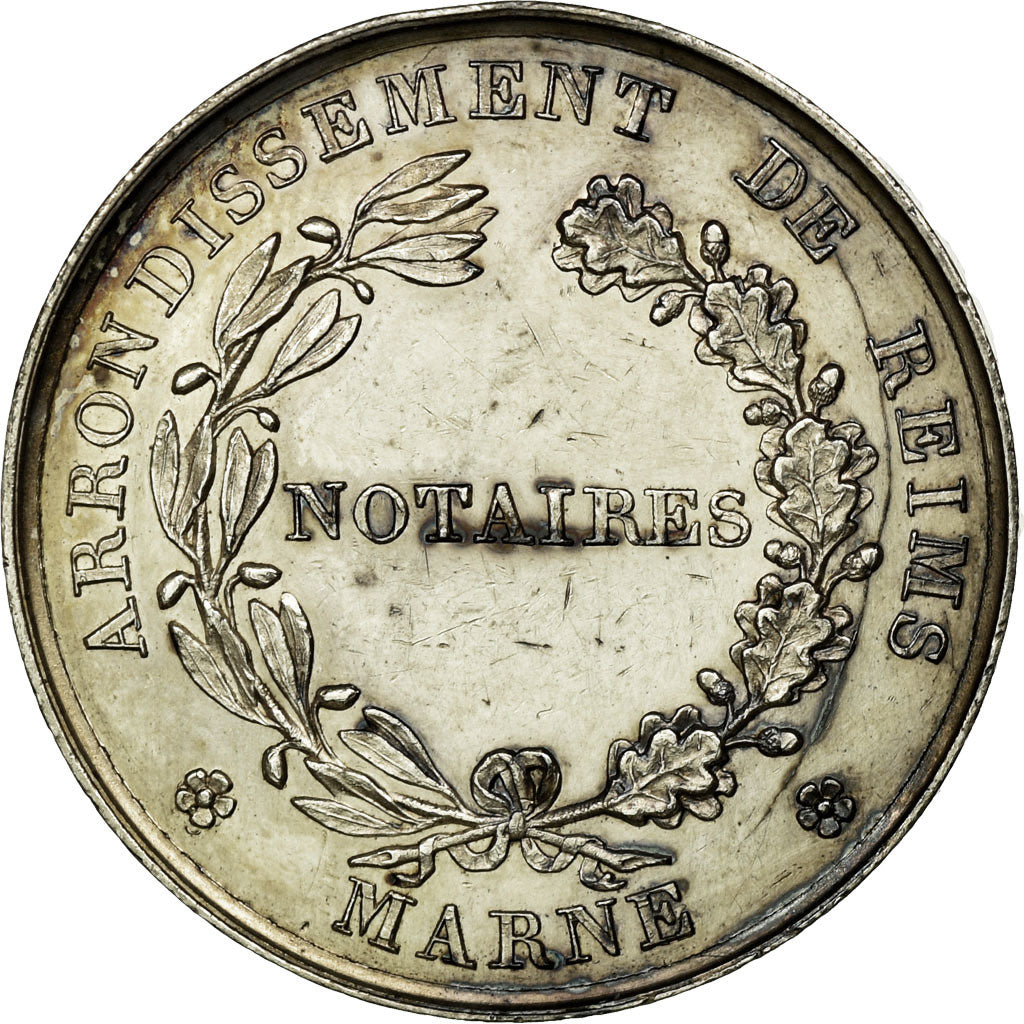 France, Token, Notary, 1824, AU(55-58), Silver, Lerouge:343