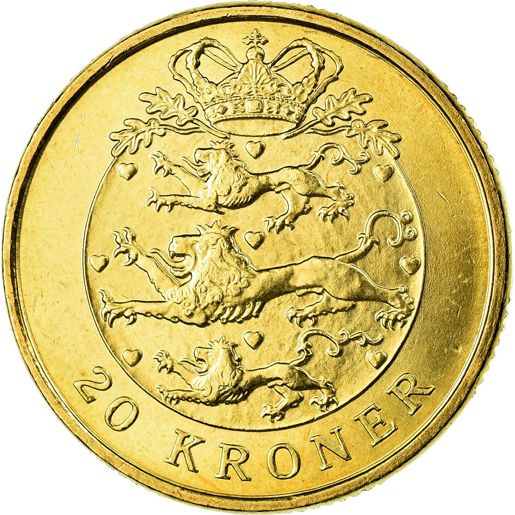 Moneta, Danimarca, Margrethe II, 20 Kroner, 2008, Copenhagen, SPL-