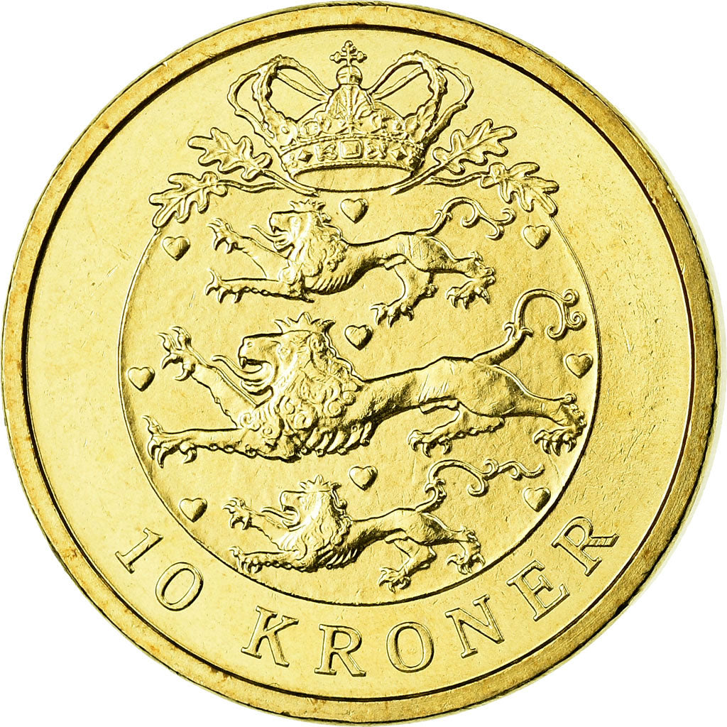Moneta, Danimarca, Margrethe II, 10 Kroner, 2007, Copenhagen, SPL-