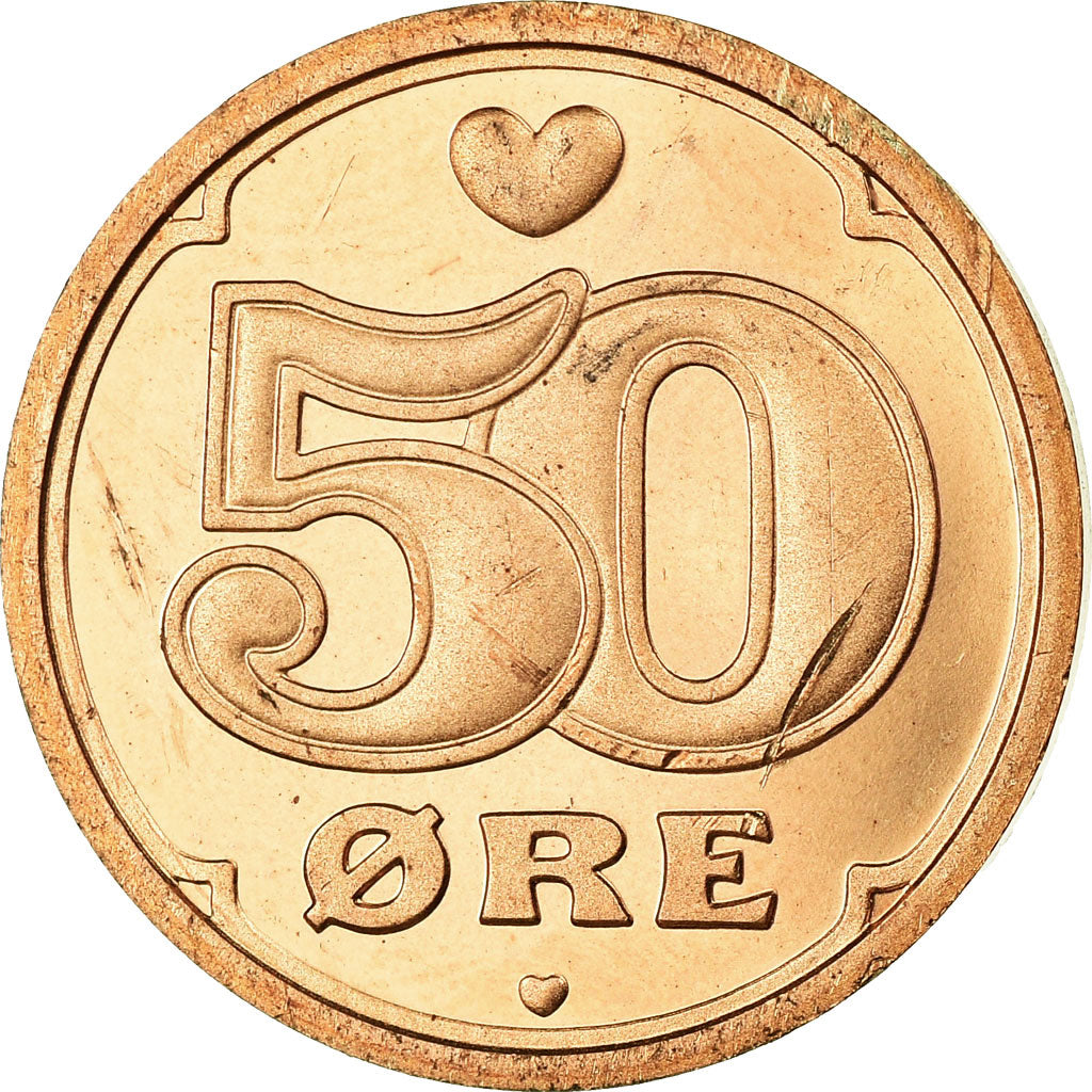 Moneta, Danimarca, Margrethe II, 50 Öre, 2005, Brondby, SPL-, Bronzo, KM:866.3