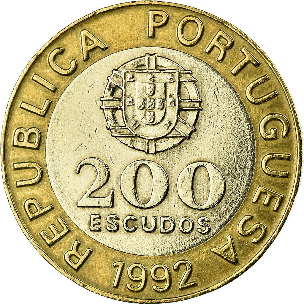 Coin, Portugal, 200 Escudos, 1992, AU(55-58), Bi-Metallic, KM:655