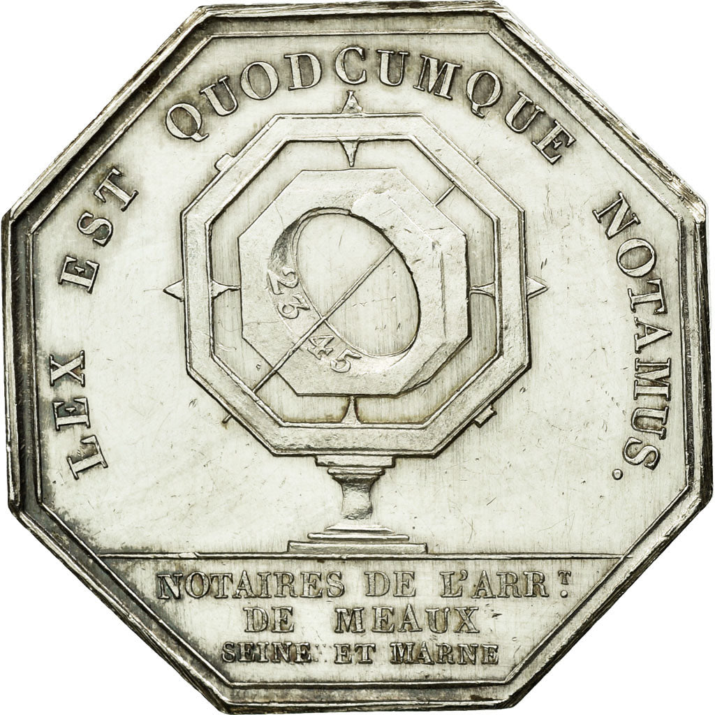 France, Token, Notary, MS(60-62), Silver, Lerouge:191