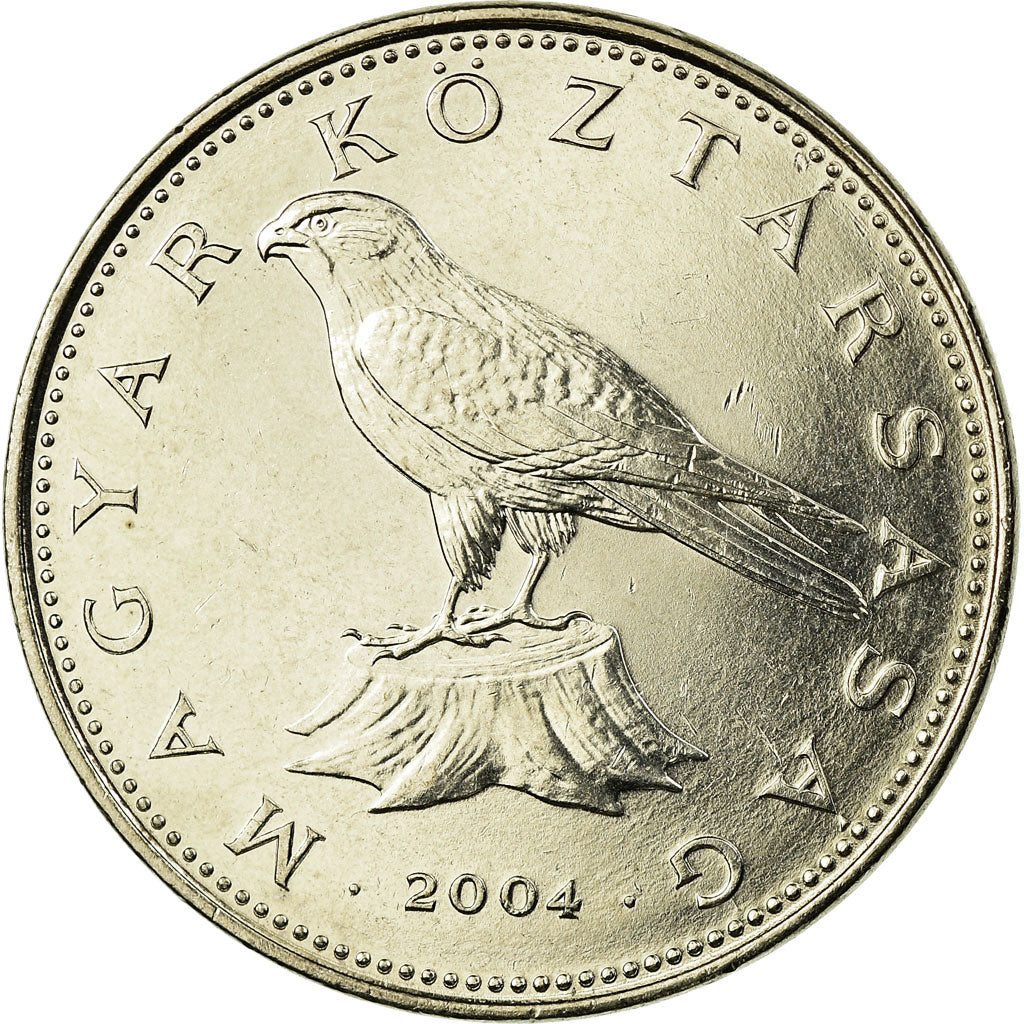 Coin, Hungary, 50 Forint, 2004, Budapest, AU(55-58), Copper-nickel, KM:697