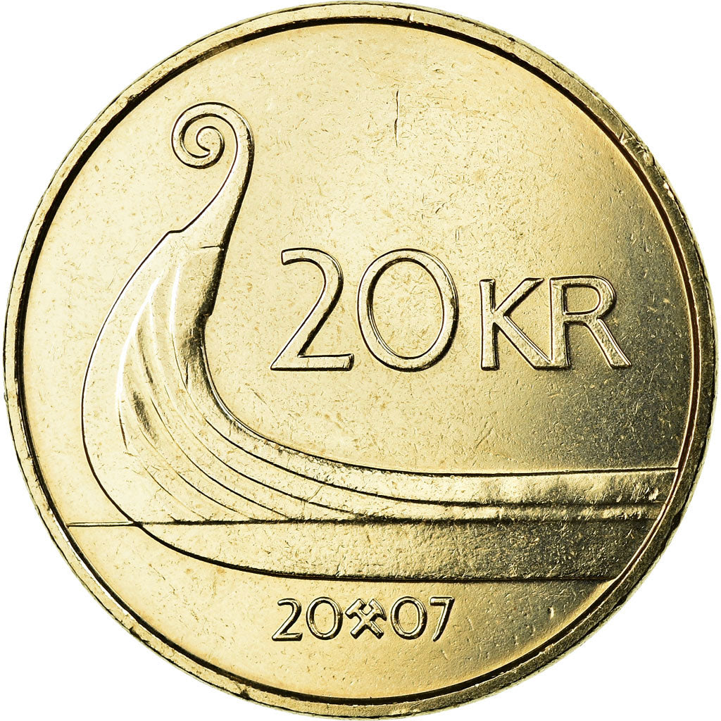 Monnaie, Norvège, Harald V, 20 Kroner, 2007, TTB+, Nickel-brass, KM:453