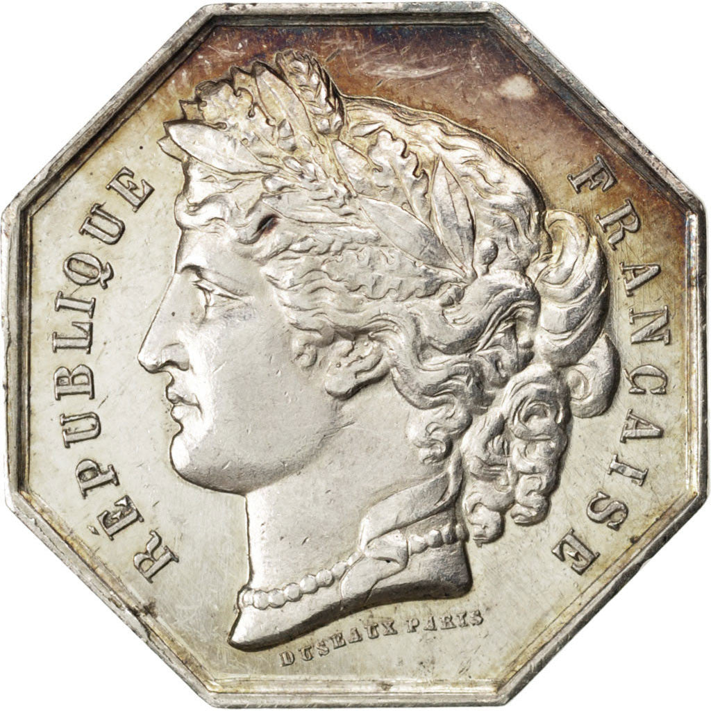 France, Notary, Token, MS(60-62), Silver, Lerouge #192, 11.47