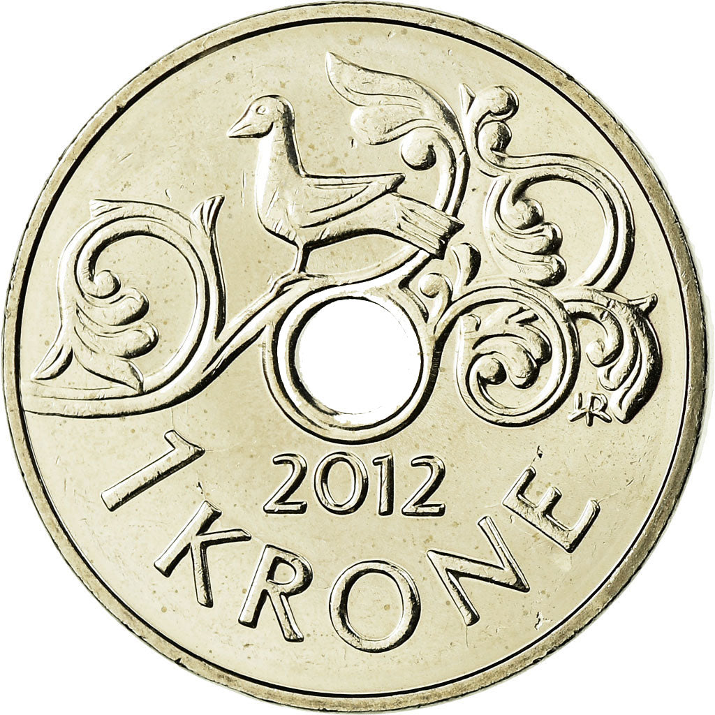 Coin, Norway, Harald V, Krone, 2012, AU(55-58), Copper-nickel, KM:462