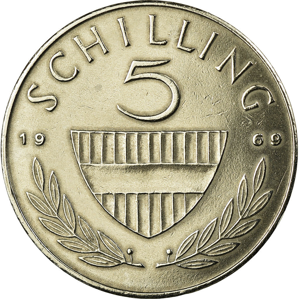 Coin, Austria, 5 Schilling, 1969, AU(55-58), Copper-nickel, KM:2889a