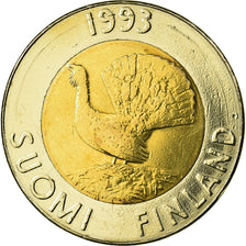 Coin, Finland, 10 Markkaa, 1993, AU(55-58), Bi-Metallic, KM:77
