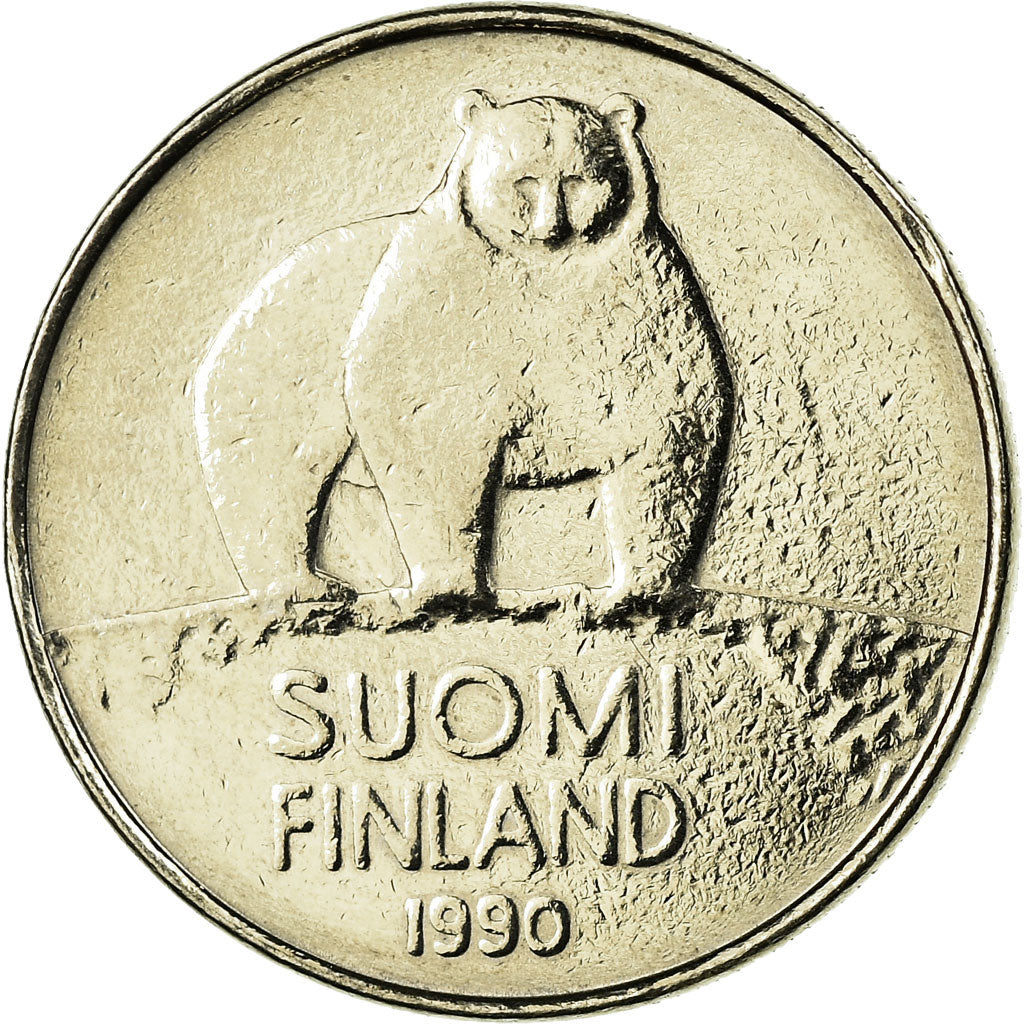 Coin, Finland, 50 Penniä, 1990, AU(55-58), Copper-nickel, KM:66