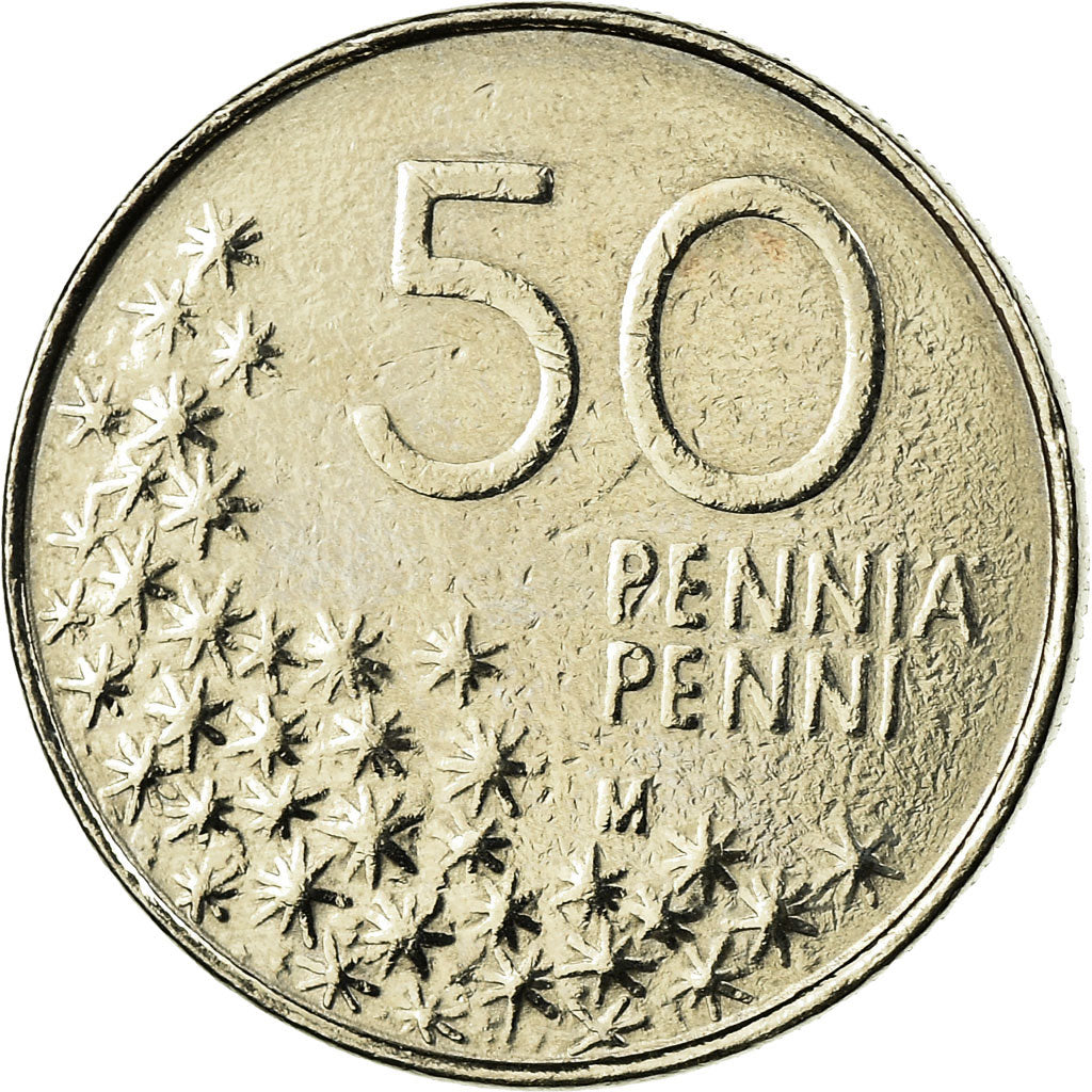 Coin, Finland, 50 Penniä, 1990, AU(55-58), Copper-nickel, KM:66
