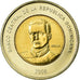 Coin, Dominican Republic, 10 Pesos, 2008, MS(63), Bi-Metallic, KM:106
