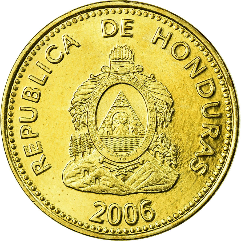 Coin, Honduras, 10 Centavos, 2006, AU(55-58), Brass, KM:76.4