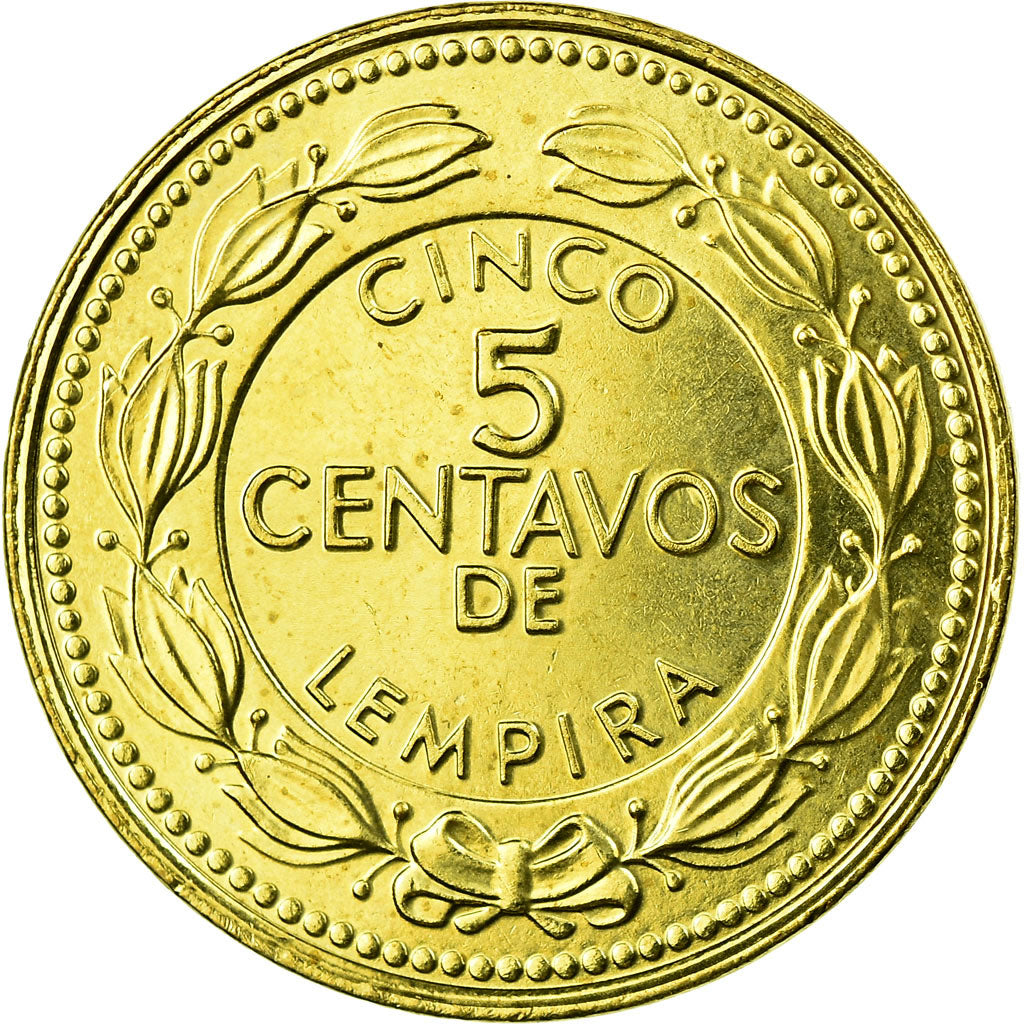 Coin, Honduras, 5 Centavos, 2006, AU(55-58), Brass, KM:72.4