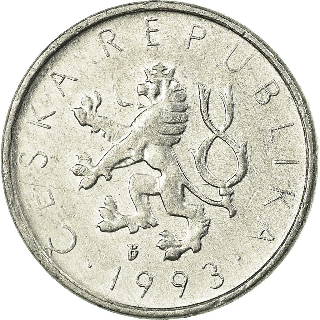 Coin, Czech Republic, 10 Haleru, 1993, EF(40-45), Aluminum, KM:6