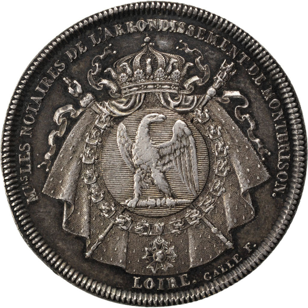 France, Notary, Token, 1812, AU(55-58), Silver, Lerouge #199, 12.79
