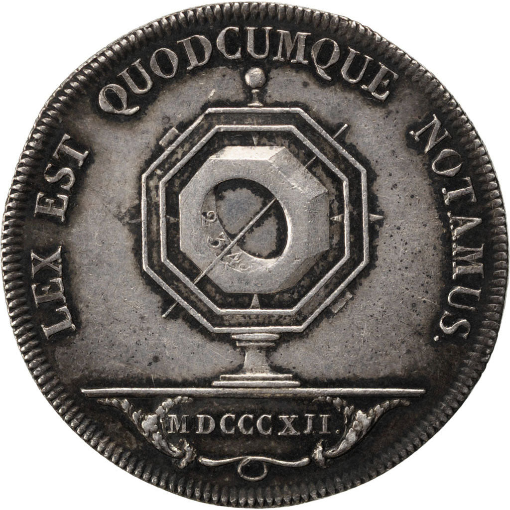 France, Notary, Token, 1812, AU(55-58), Silver, Lerouge #199, 12.79