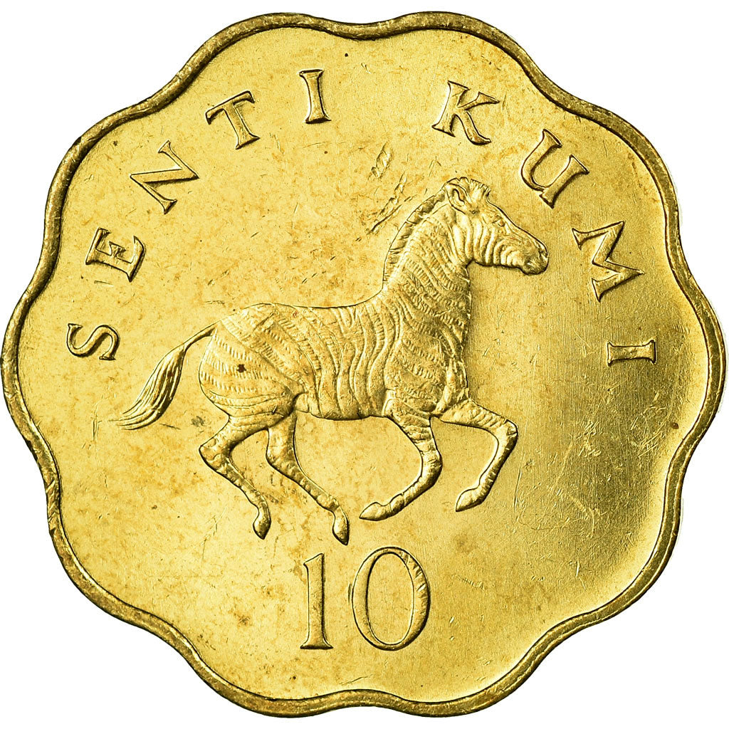 Moeda, Tanzânia, 10 Senti, 1981, EF(40-45), Níquel-Latão, KM:11