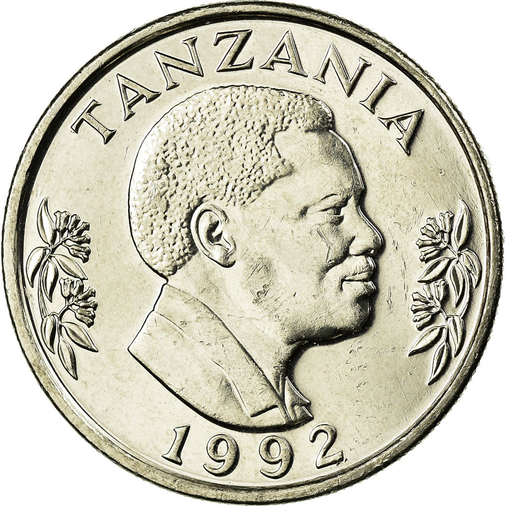 Coin, Tanzania, Shilingi, 1992, British Royal Mint, AU(55-58), Nickel Clad