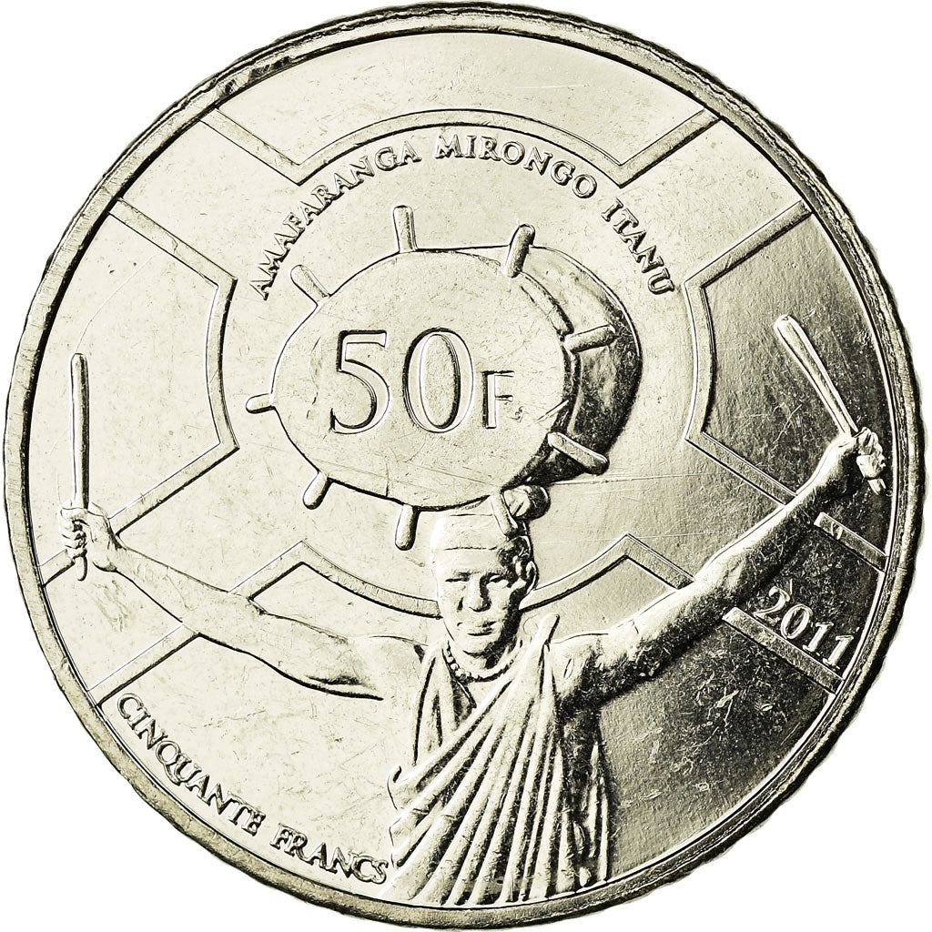Monnaie, Burundi, 50 Francs, 2011, TTB, Nickel plated steel, KM:22