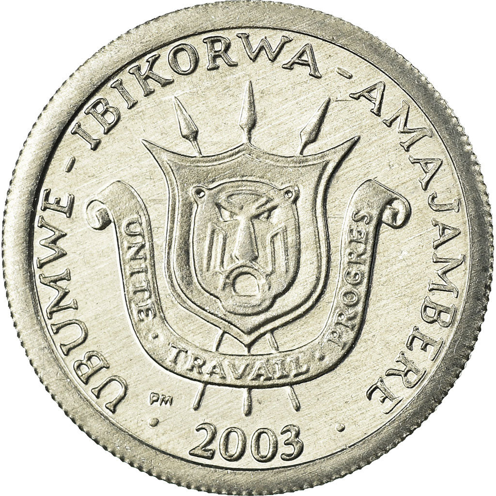 Coin, Burundi, Franc, 2003, AU(55-58), Aluminum, KM:19