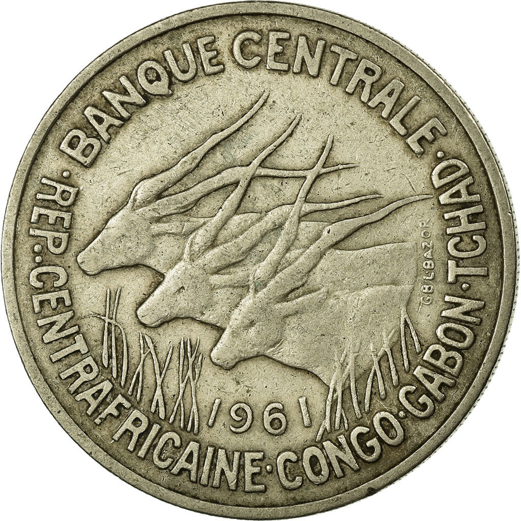 Coin, EQUATORIAL AFRICAN STATES, 50 Francs, 1961, Paris, EF(40-45)