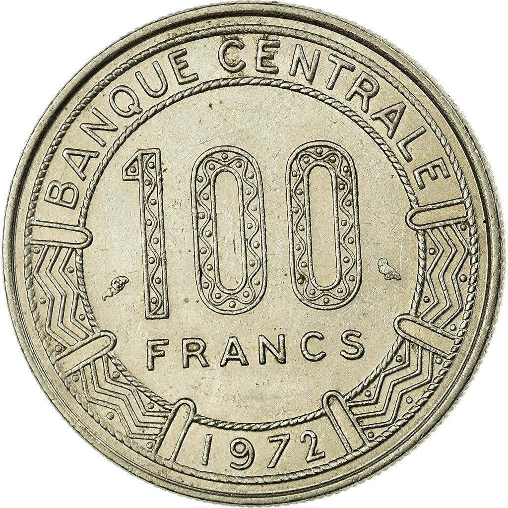 Coin, Gabon, 100 Francs, 1972, Paris, EF(40-45), Nickel, KM:12