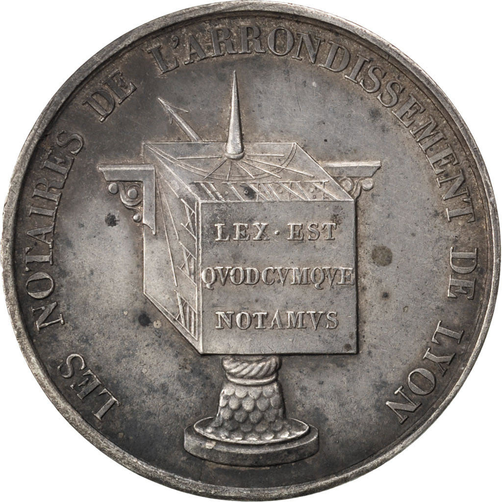 France, Notary, Token, 1830, EF(40-45), Silver, Lerouge #172, 14.44