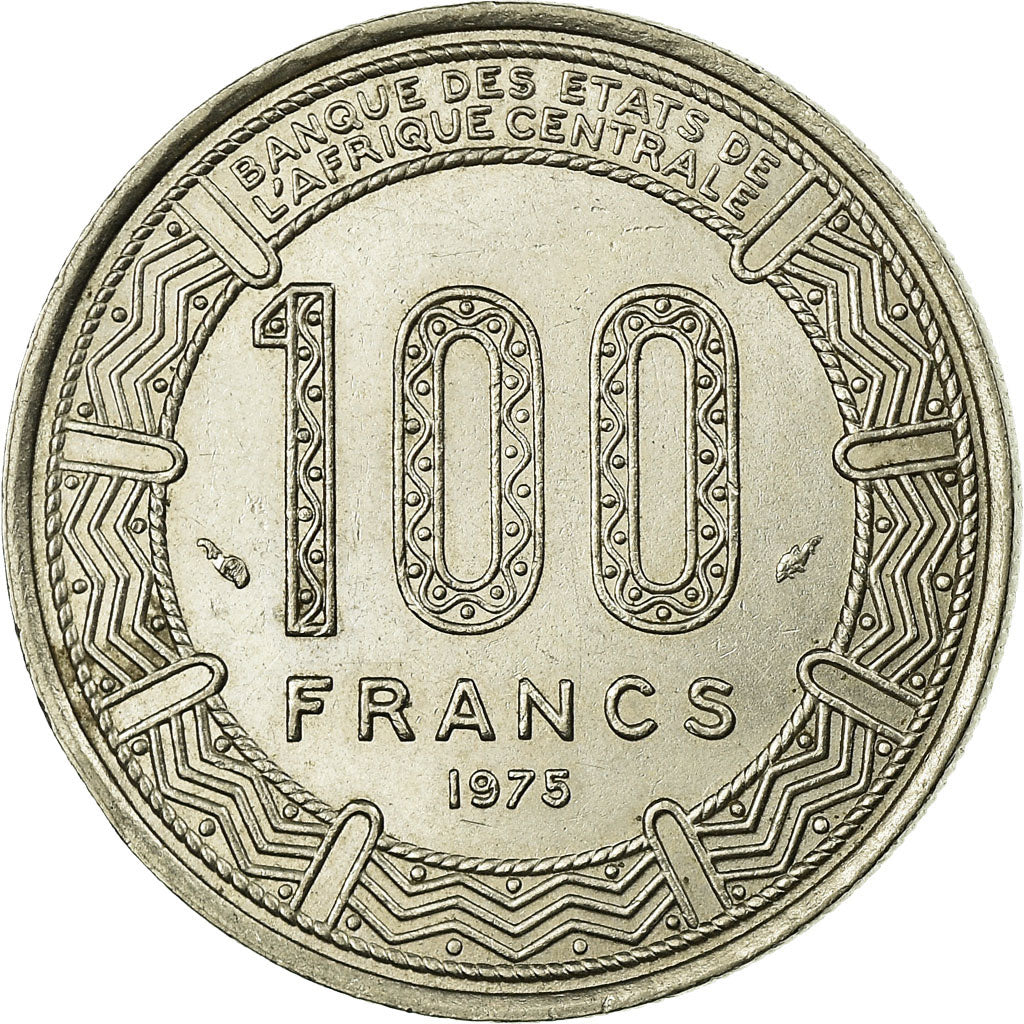 Coin, Gabon, 100 Francs, 1975, Paris, VF(30-35), Nickel, KM:13