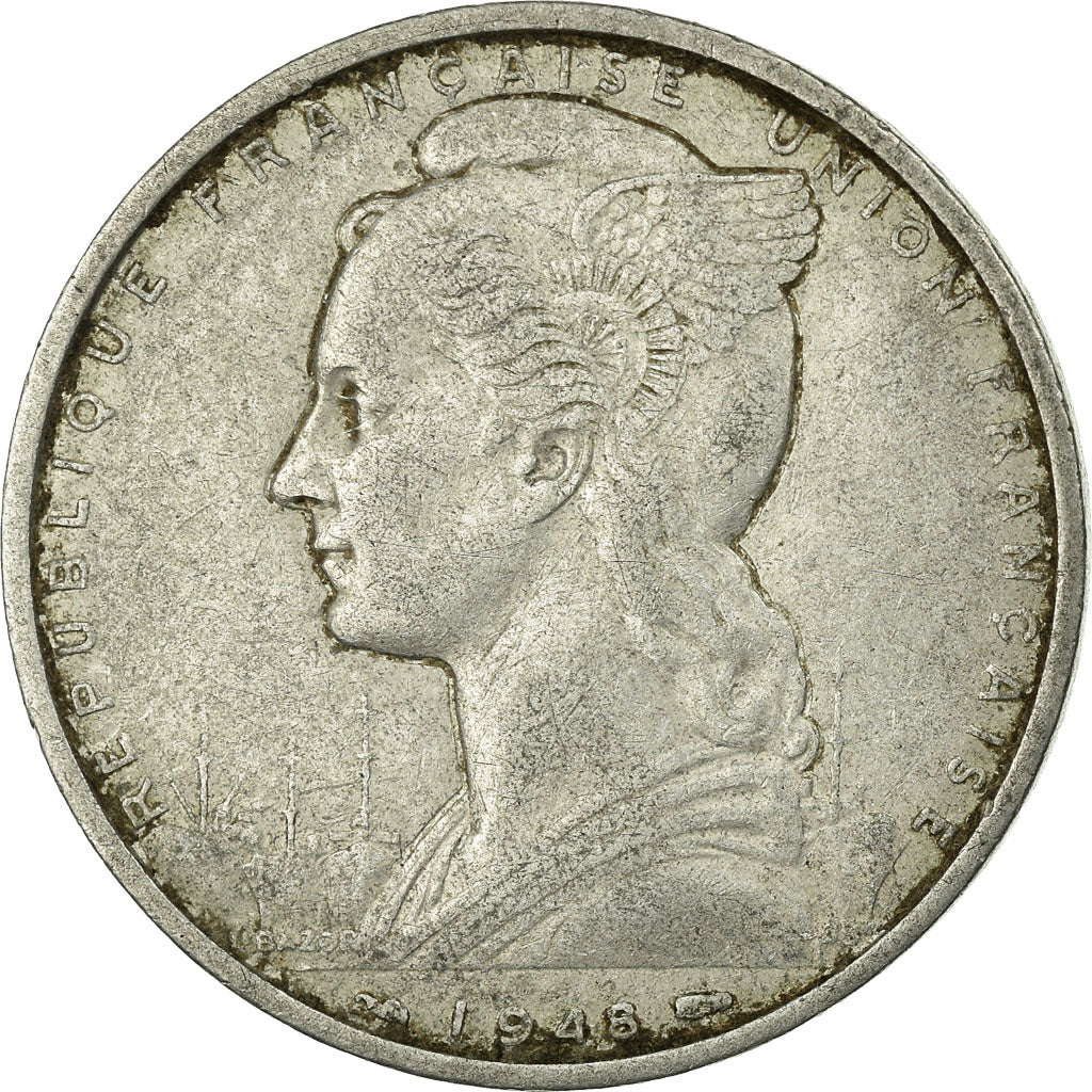 Coin, French Somaliland, 5 Francs, 1948, Paris, VF(30-35), Aluminum, KM:6