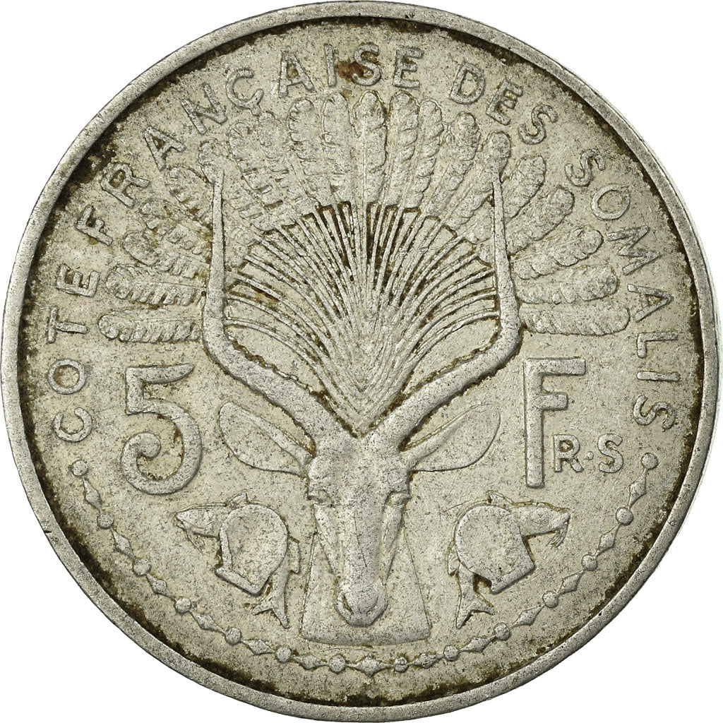 Coin, French Somaliland, 5 Francs, 1948, Paris, VF(30-35), Aluminum, KM:6