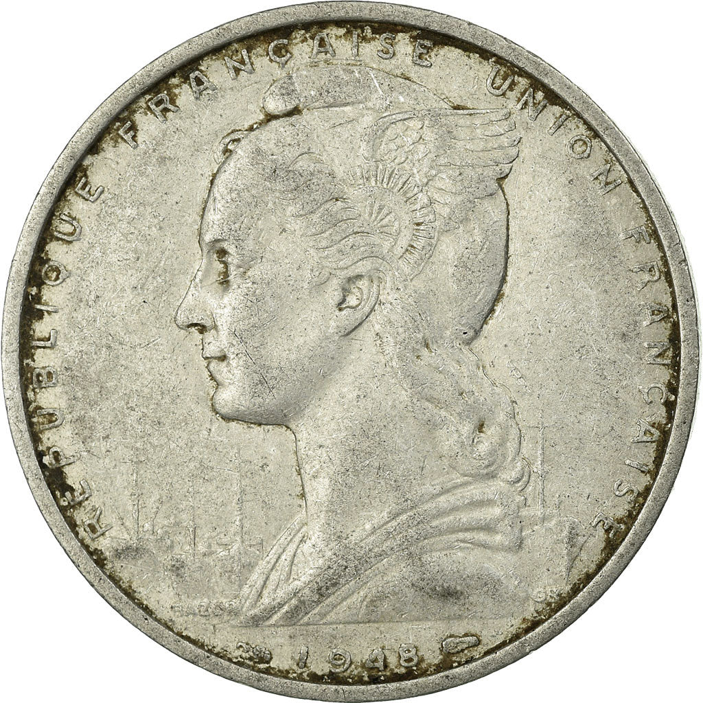 Coin, French Somaliland, 5 Francs, 1948, Paris, VF(30-35), Aluminum, KM:6