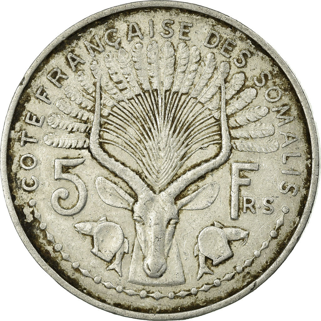 Coin, French Somaliland, 5 Francs, 1948, Paris, VF(30-35), Aluminum, KM:6