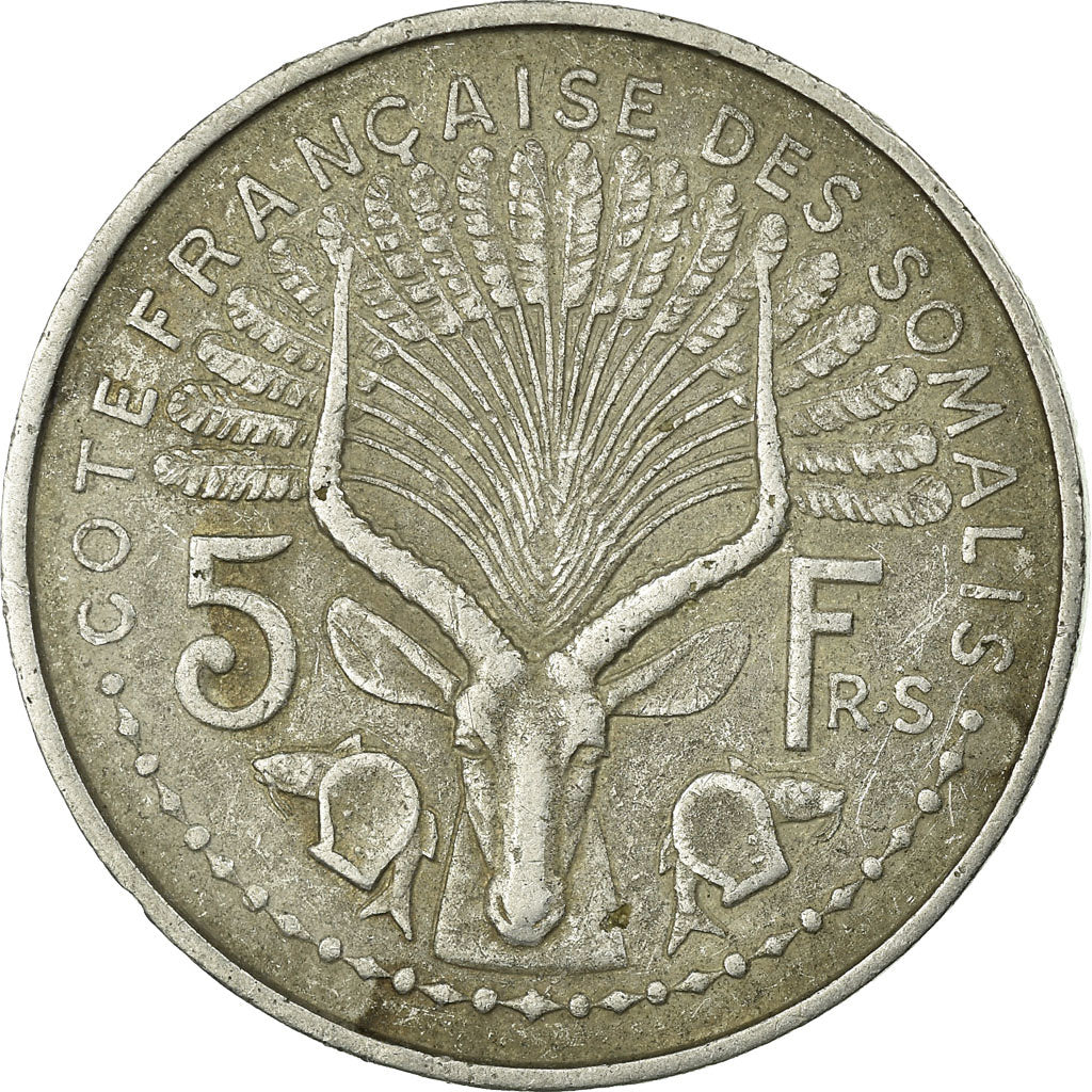 Coin, French Somaliland, 5 Francs, 1948, Paris, VF(30-35), Aluminum, KM:6
