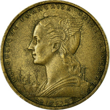Coin, French Somaliland, 20 Francs, 1952, Paris, EF(40-45), Aluminum-Bronze